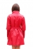 Женский кожаный кардиган красного цвета без капюшона  glp-274